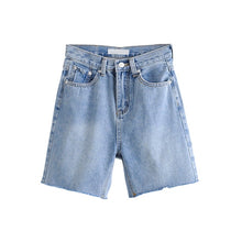 Load image into Gallery viewer, High Waist Slim Denim Shorts Bermuda