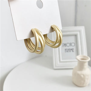 Minimalist Brand Hoop Circle Earring