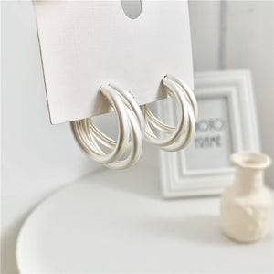 Minimalist Brand Hoop Circle Earring