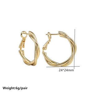 Minimalist Brand Hoop Circle Earring