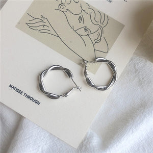 Minimalist Brand Hoop Circle Earring