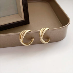 Minimalist Brand Hoop Circle Earring