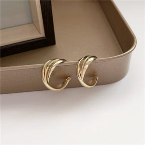 Minimalist Brand Hoop Circle Earring