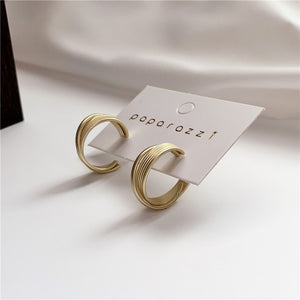 Minimalist Brand Hoop Circle Earring