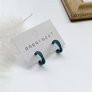 Minimalist Brand Hoop Circle Earring