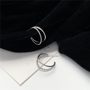 Minimalist Brand Hoop Circle Earring