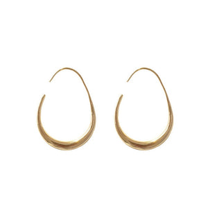 Minimalist Brand Hoop Circle Earring