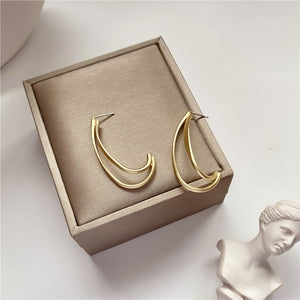 Minimalist Brand Hoop Circle Earring