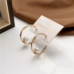 Minimalist Brand Hoop Circle Earring