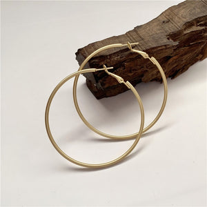 Minimalist Brand Hoop Circle Earring