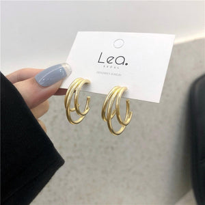 Minimalist Brand Hoop Circle Earring