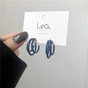 Minimalist Brand Hoop Circle Earring