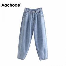 Load image into Gallery viewer, Aachoae Women Blue Harem Jeans